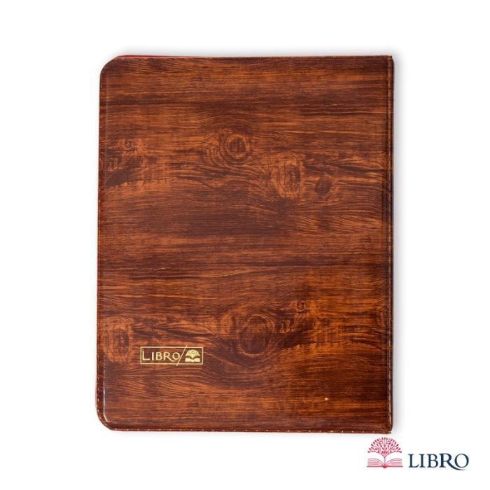 دفتر کلاسوری سایز A4 قفل فلزی طرح چوب کد 1 - Image 1