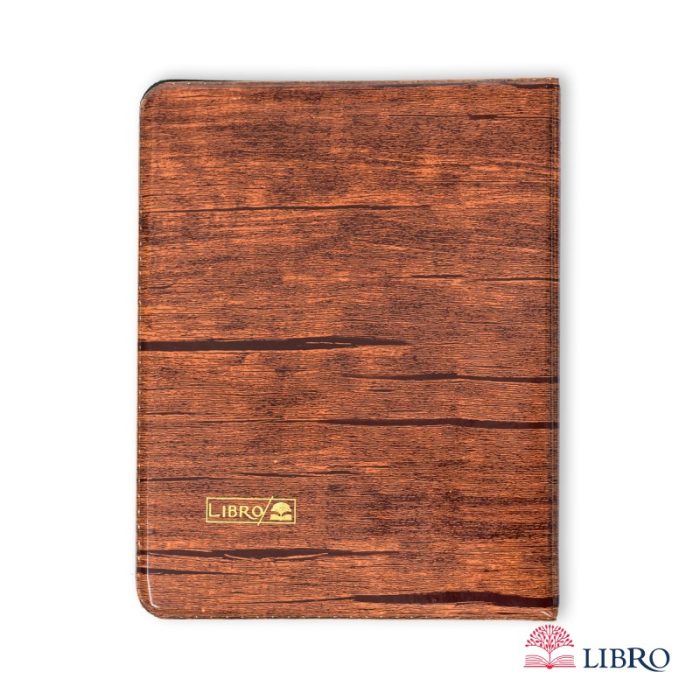 دفتر کلاسوری سایز A4 قفل فلزی طرح چوب کد 2 - Image 1