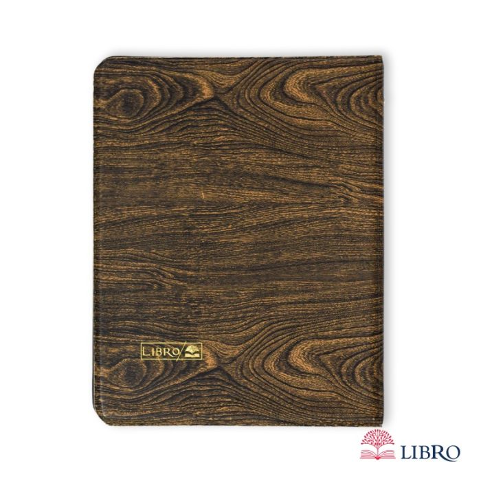 دفتر کلاسوری سایز A4 قفل فلزی طرح چوب کد 5 - Image 1